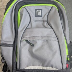 FUL Gray and Green Backpack